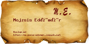 Mojzsis Edömér névjegykártya